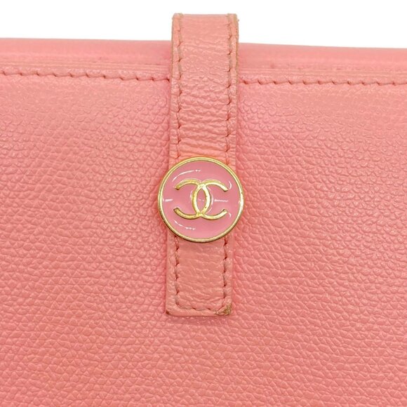 Chanel Coco Button Strap Wallet Bifold Light Pink - Picture 8 of 9